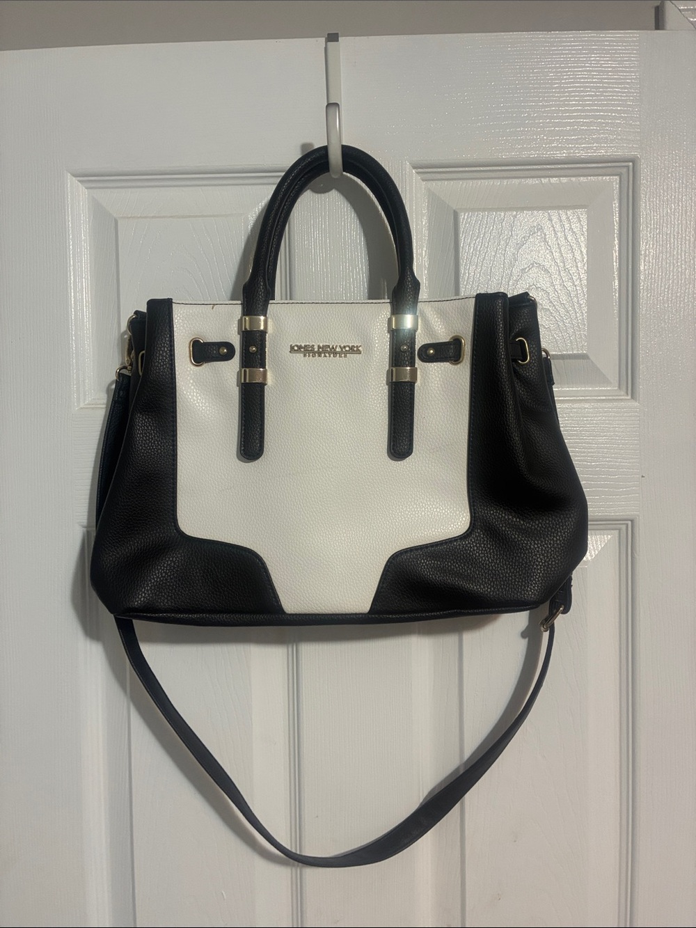Jones New York Signature Colorblock Satchel Crossbody Bag" like new